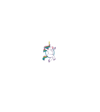 Unicorn pe cerc model gri pe tricou