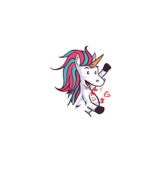 'Dragoste Unicorn pentru Valentine''s Day' model mov pe tricou