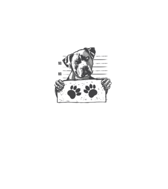 Staffordshire Terrier Închisoare model gri pe tricou