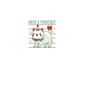 Have a Purrfect Christmas model negru pe tricou
