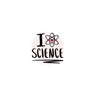 I Love Science știință model roșu pe tricou