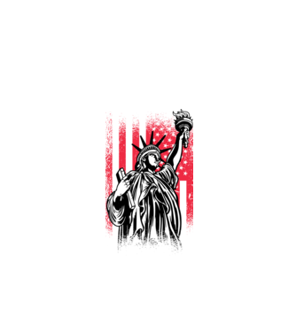 SUA Statuia Libertății model negru pe tricou