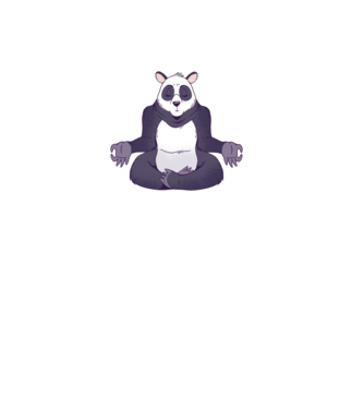 Panda Meditație model turcoaz pe tricou