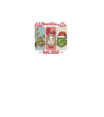 Whoville & Co - Grinch model alb pe tricou