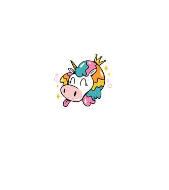 Birthday Princess Unicorn model negru pe tricou