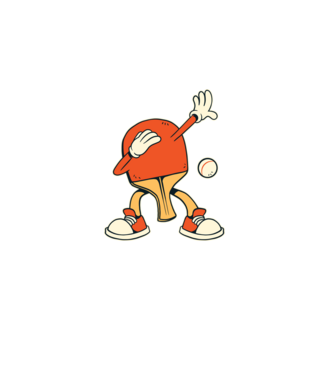 Ping Pong DAB model albastru închis pe tricou