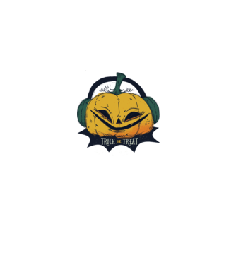 Dovleac Halloween model gri pe tricou