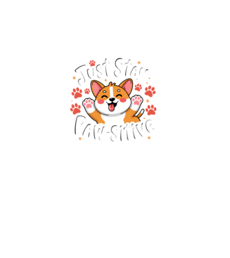 Just Stay Paw-sitive Negru model negru pe tricou