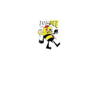 Zombee Albină Zombie model negru pe tricou