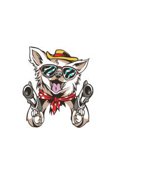 Pew Pew Pew Madafakas Chivava model negru pe tricou