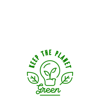 Keep The Planet Green - Ziua Pământului model alb pe tricou