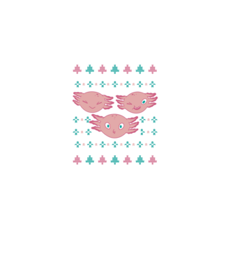 Pulover urât Axolotl model negru pe tricou