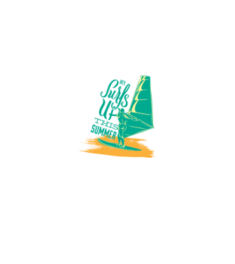 Surfs up this summer model albastru închis pe tricou