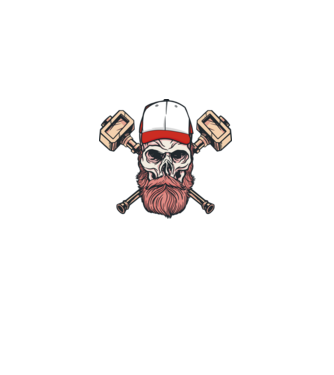 Craniu Viking model gri pe tricou