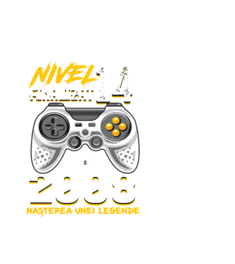 Nivel 14 finalizat. 2008 nașterea unei legende model alb pe tricou