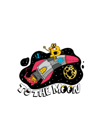 Bitcoin to the moon model turcoaz pe tricou