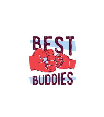 Best Buddies - Cei mai buni prieteni model alb pe tricou