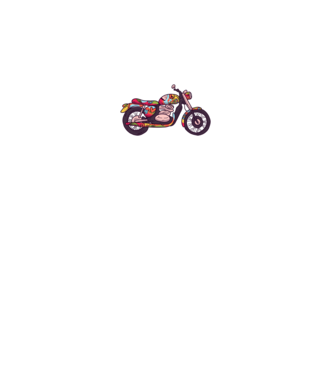 Motociclist Hippi model negru pe tricou