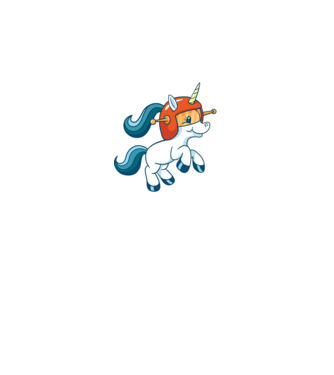 Unicorn Astronaut model negru pe tricou
