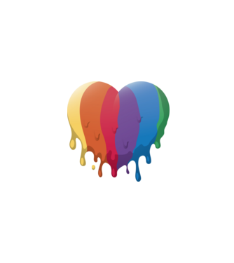 LGBTQ Inimă model albastru închis pe tricou