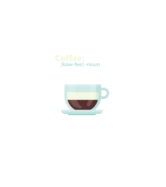 Definiție cafea model negru pe tricou