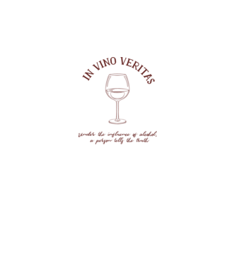 In Vino Veritas - Adevărul este în vin model alb pe tricou