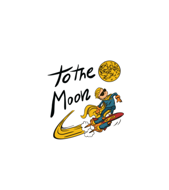 To the Moon Bitcoin model negru pe tricou
