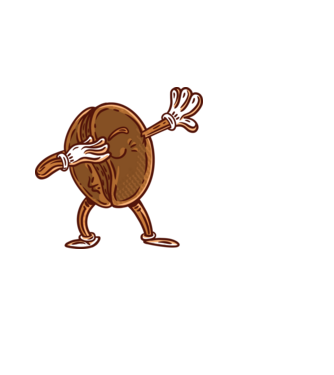 Cafea DAB model alb pe tricou