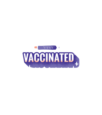 Vaccinat model negru pe tricou