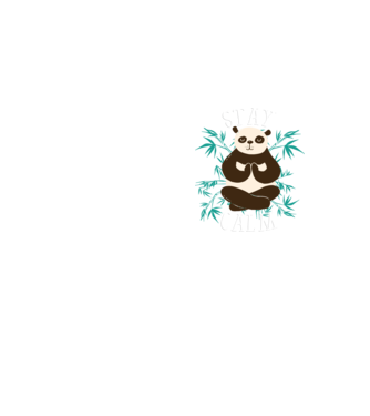 Stay Calm Panda meditație model galben neon pe tricou