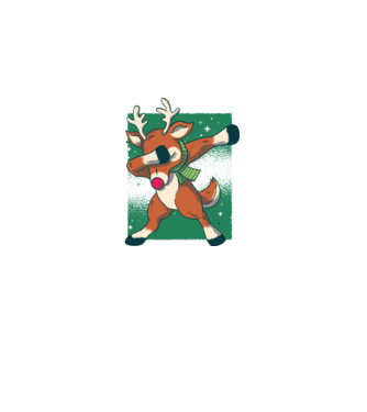 Rudolph DAB model alb pe tricou