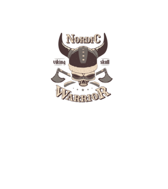 Nordic Warrior model negru pe tricou
