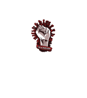Supraviețuitor Coronavirus model alb pe tricou
