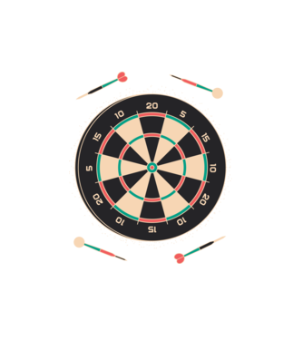 Tablă Darts model alb pe tricou