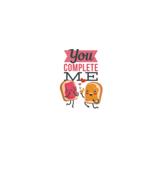 'You Complete Me Tricou drăguț pentru Valentine''s Day' model alb pe tricou