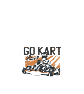 Concurent Go-kart model alb pe tricou