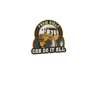 Farm Girls can do it all Tractor model negru pe tricou