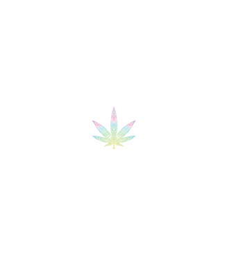 Frunză colorată de marijuana model negru pe tricou