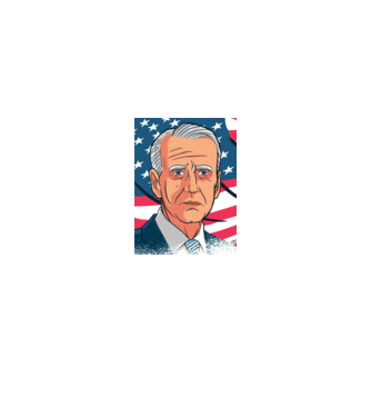 Joe Biden USA model negru pe tricou