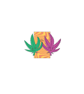 Frunze marijuana salut model albastru închis pe tricou