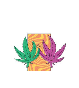 Frunze marijuana salut model negru pe tricou