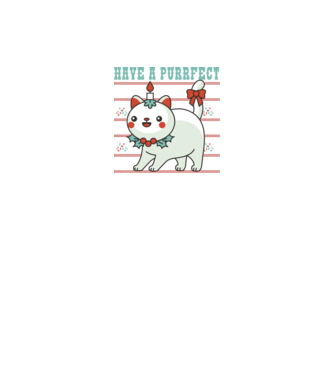 Have a Purrfect Christmas model negru pe tricou
