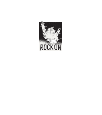 Rock On model alb pe tricou