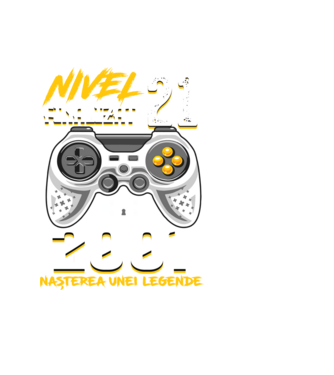 Nivel 21 finalizat. 2001 nașterea unei legende model negru pe tricou