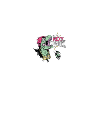 'I''m Rexy and I know it - tricou dinozaur amuzant' model alb pe tricou