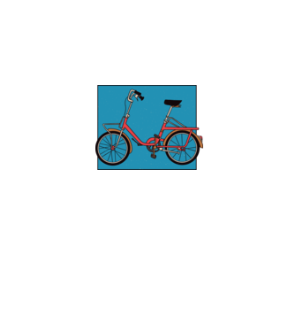Bicicletă Camping model alb pe tricou