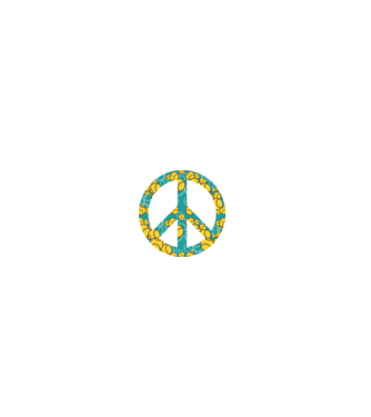 Simbol Baseball Peace model negru pe tricou