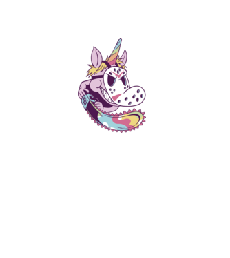 Unicorn Mască Jason Halloween model alb pe tricou