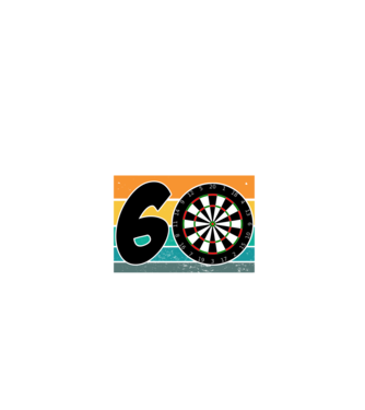 'I''m not 60 I''m triple 20 darts birthday' model negru pe tricou