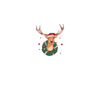 Oh deer, Christmas is here model negru pe tricou